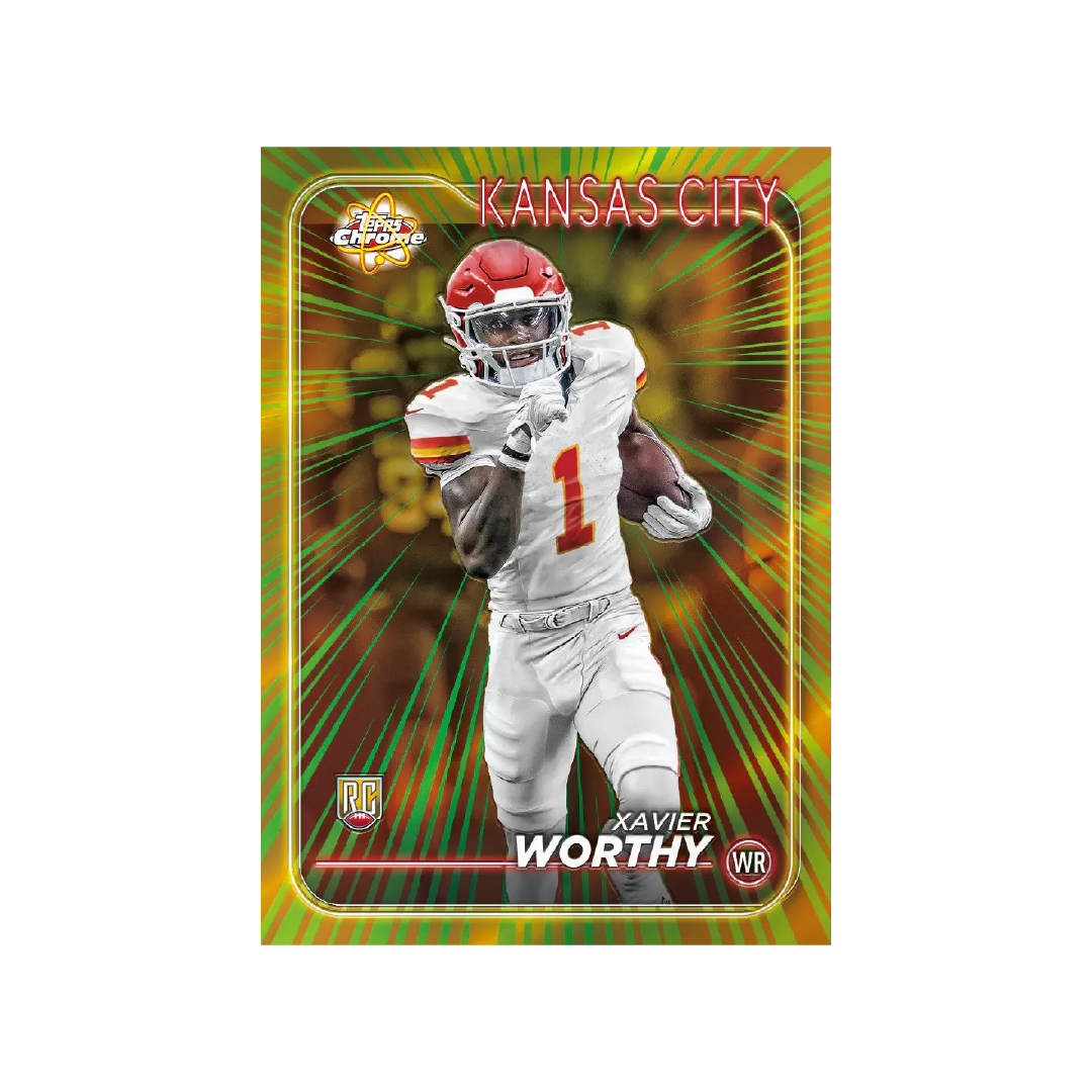 2024 Topps Chrome Football Hobby Box - 24 Packs with Autograph & Memorabilia Cards - Perfect for Collectors & Fantasy Football Fans - Great for Trading, Gifting & Display