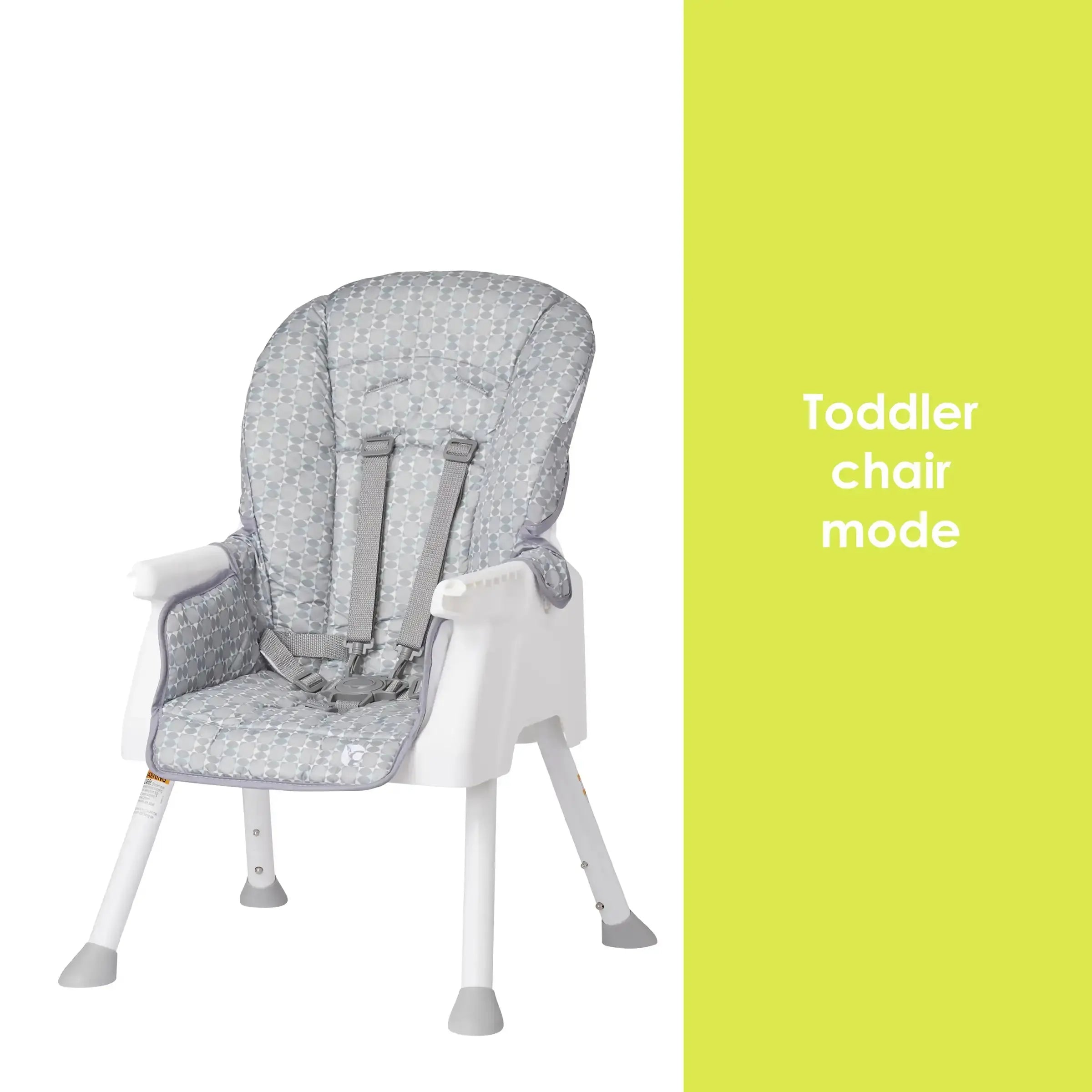 Adapt 4-in-1 Convertible High Chair to Toddler Chair - Retro Grey (Meijer Exclusive) - Perfect for Dining, Playtime & Learning Activities