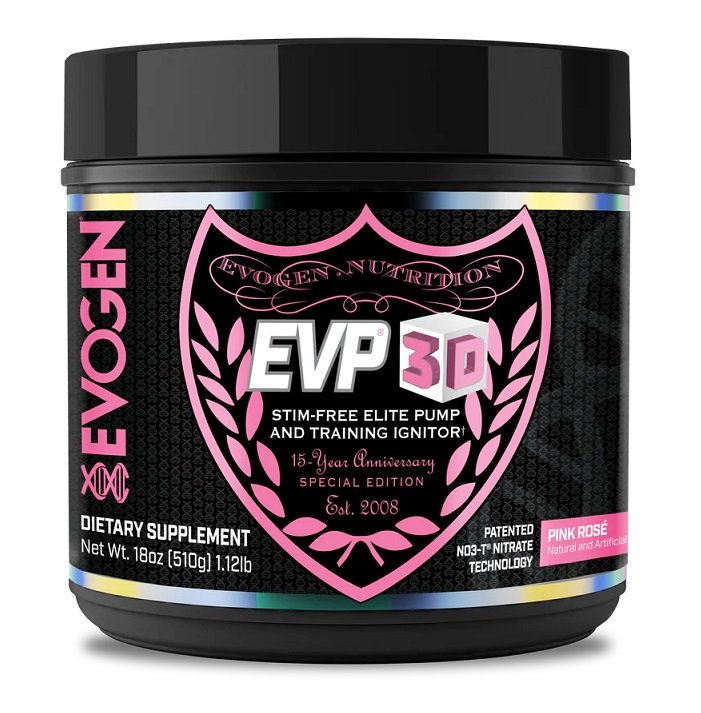 Evogen EVP 3D Pink Rose Protein Powder 510g - Premium Plant-Based Protein for Muscle Recovery & Weight Management | Ideal for Post-Workout, Meal Replacement & Healthy Lifestyle