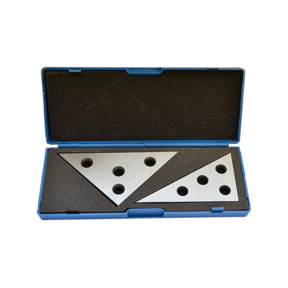 2-Piece Precision Angle Blocks Set - 45/45/90 & 30/60/90 Degree Machinist Plates for Metalworking, Woodworking, and Toolmaking - Perfect for Engineers, DIY Projects, and Workshop Measurements