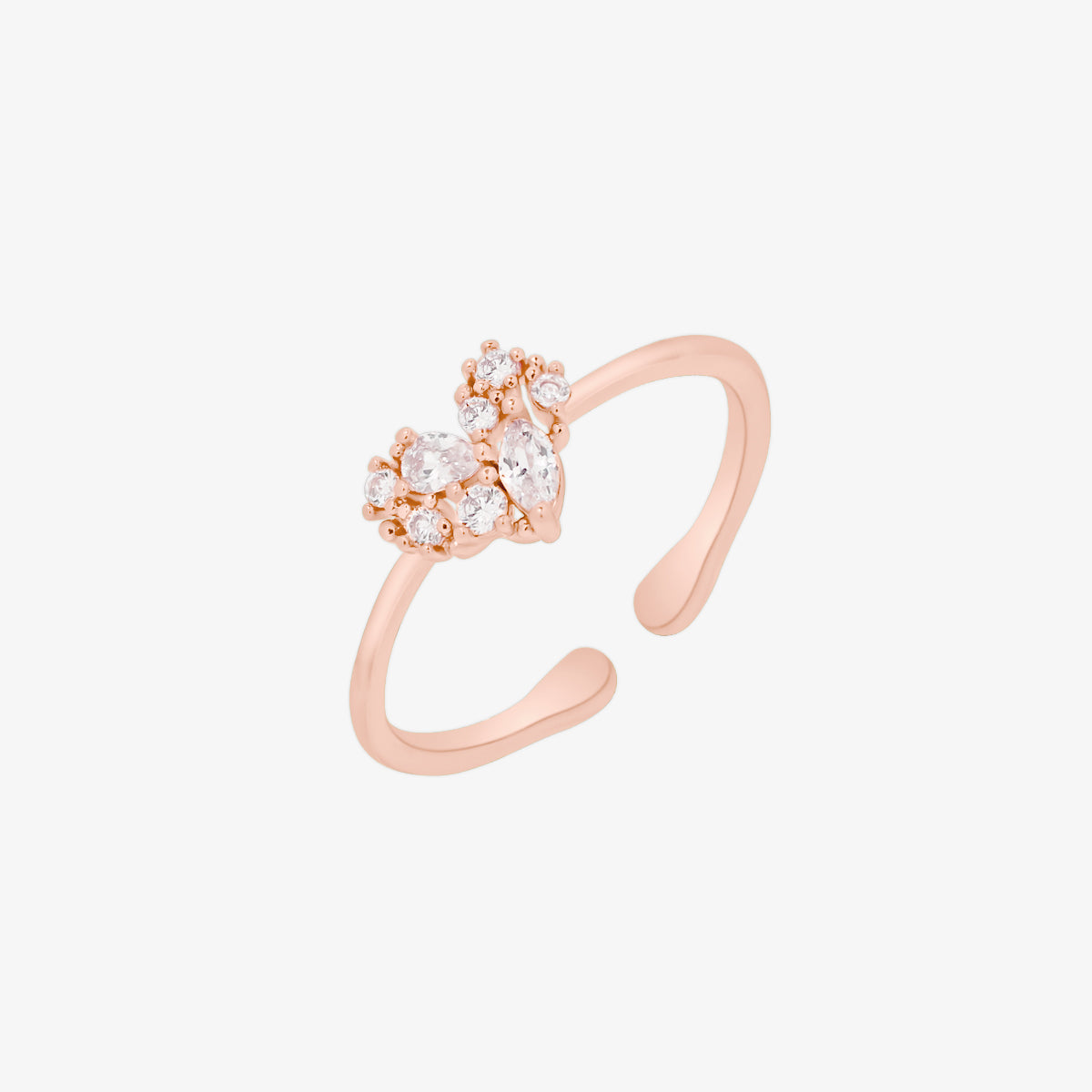 Cubic Love Heart Ring - Sterling Silver Romantic Jewelry for Women | Perfect Gift for Valentine's Day, Anniversary & Special Occasions