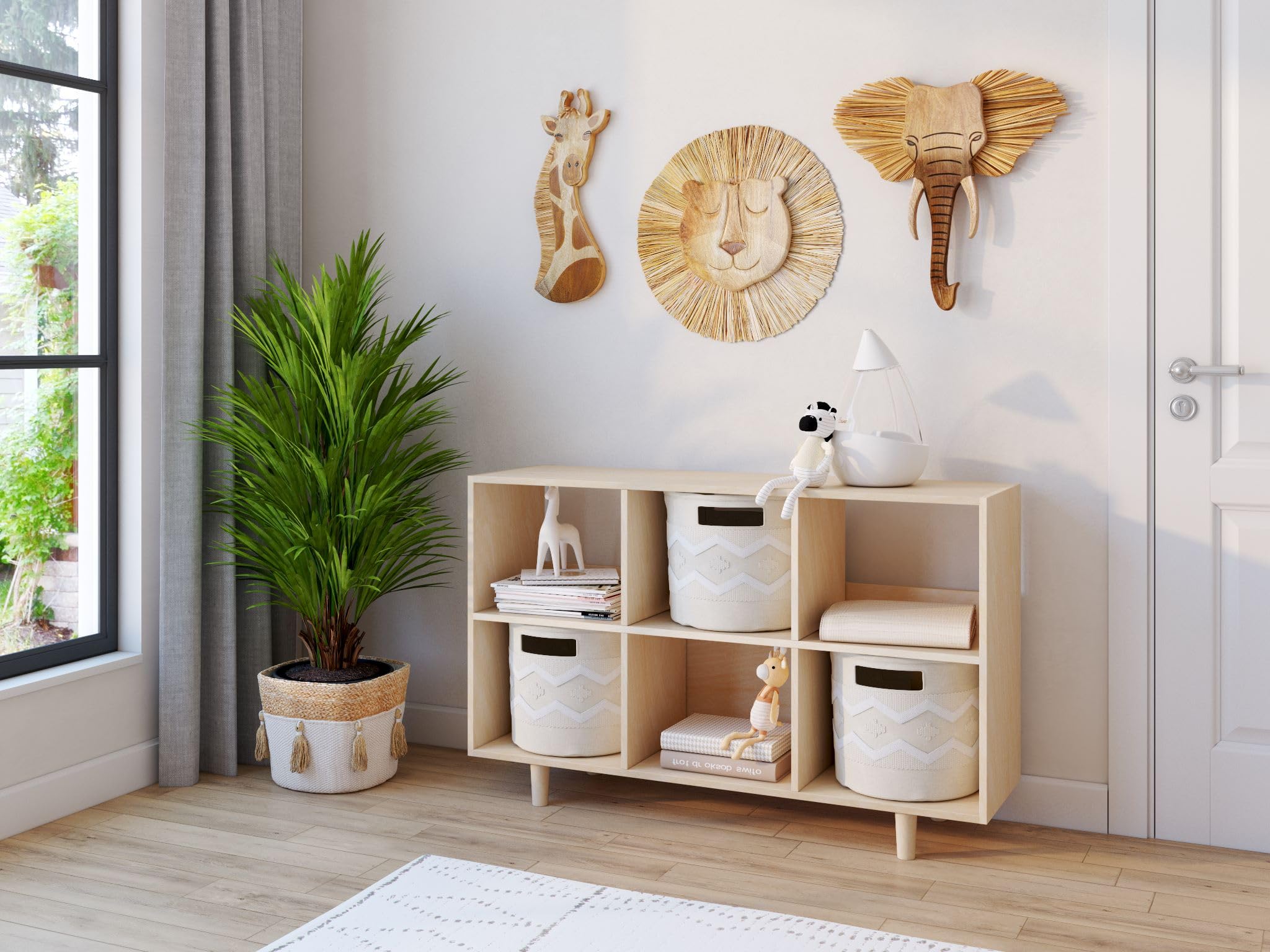 Wooden Safari Animal Wall Decor for Nursery - 21