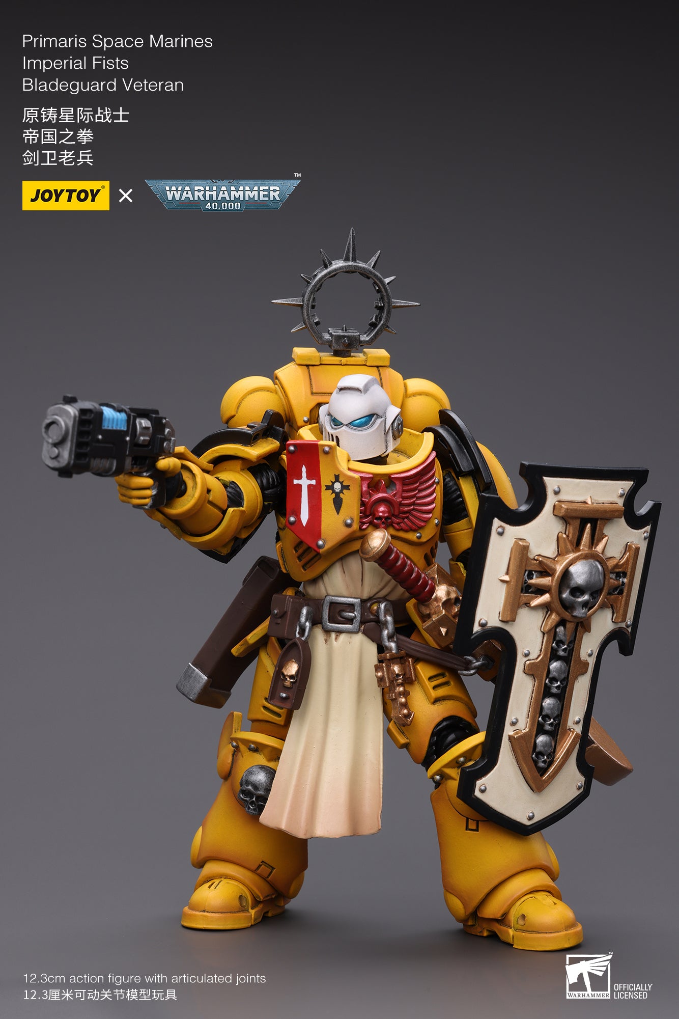 JOYTOY 1/18 Scale Warhammer 40K Primaris Space Marines Bladeguard Action Figure Set - Perfect for Collectors, Tabletop Gaming & Display