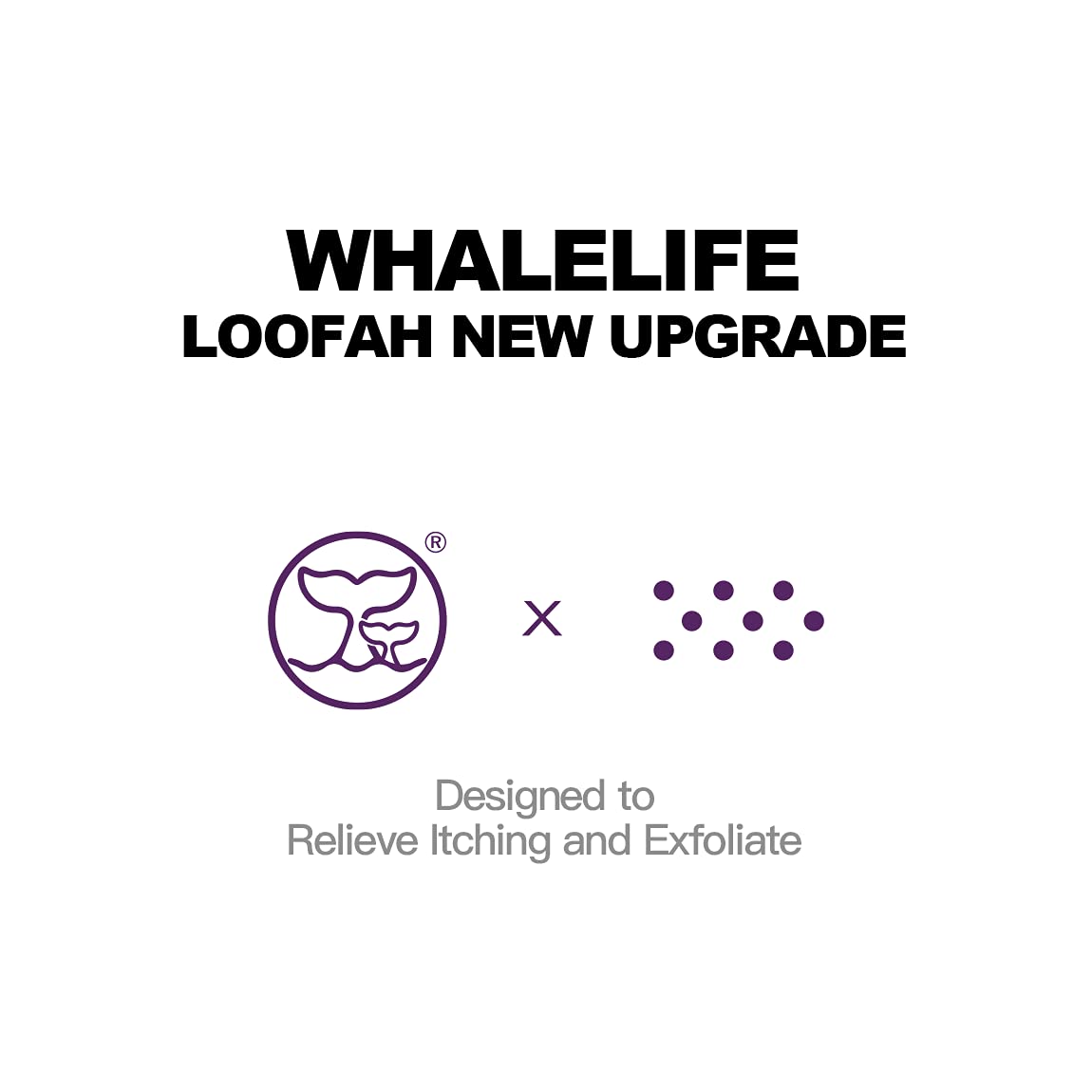 WhaleLife 4-Pack Double-Layer Exfoliating Bath Sponges - Large Shower Loofah Puffs (60g, White) | Gentle Skin Cleansing & Body Scrub | Perfect for Daily Shower, Spa & Exfoliation Routine