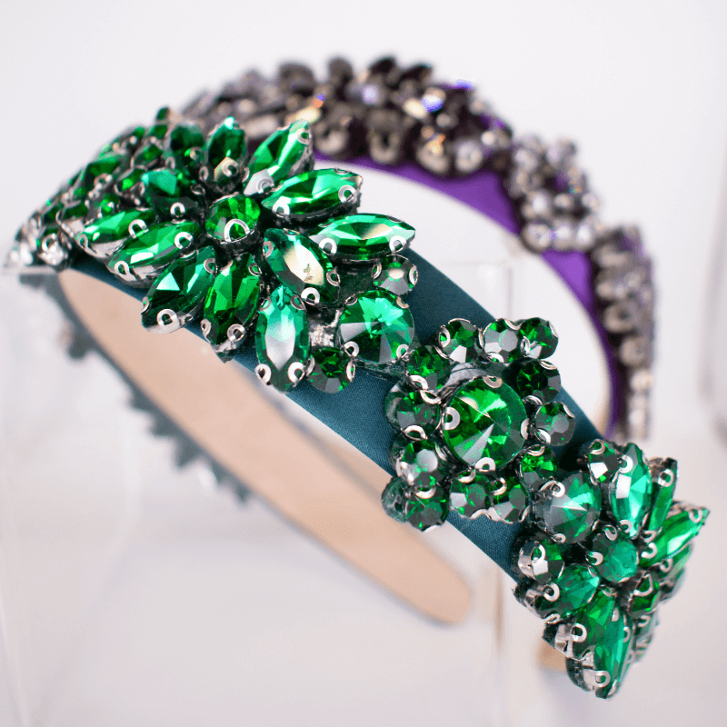 Gildie Baroque Rhinestone Headband for Women - Vintage Crystal Hair Accessory for Weddings, Parties & Special Occasions