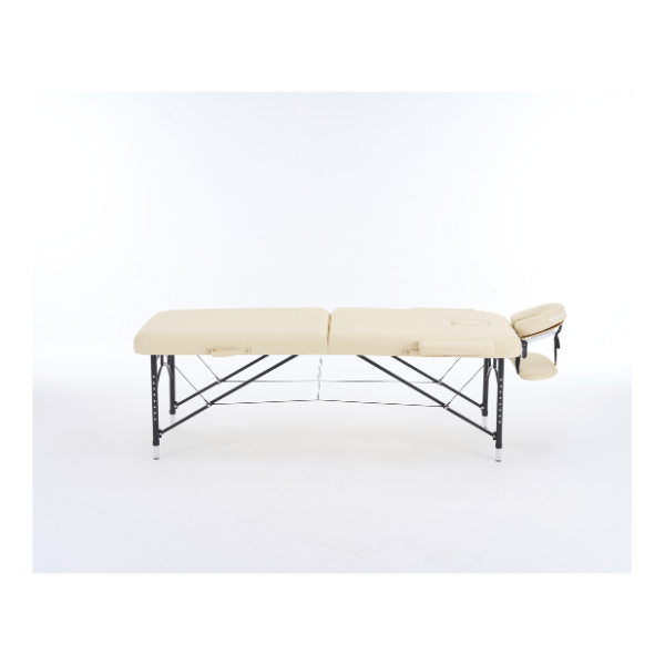 Greenlife 4 Master 2-Section Aluminum Portable Massage Table - Lightweight & Adjustable for Professional or Home Use - Black/Cream (MTA121) - Perfect for Spa, Physical Therapy & Relaxation
