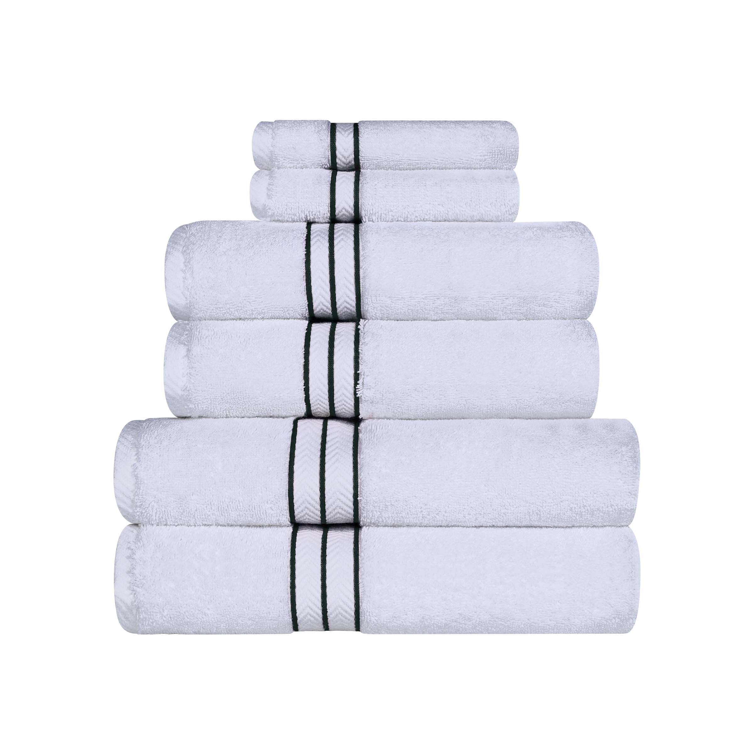Premium 6-Piece Turkish Cotton Bath Towel Set - Ultra Soft, Highly Absorbent & Quick-Drying - Luxury Spa, Bathroom & Beach Essentials for Home & Travel