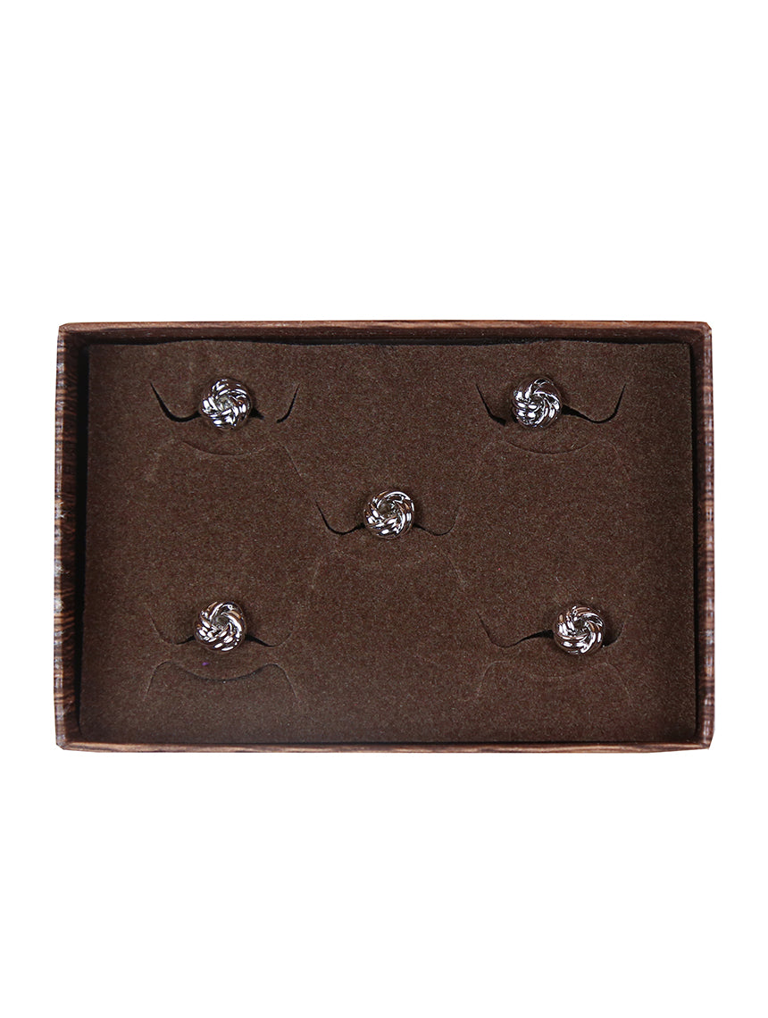 DÉCLIC Knot Dress Shirt Studs - Premium Cufflinks for Men's Formal Wear - Perfect for Weddings, Business Meetings & Special Occasions