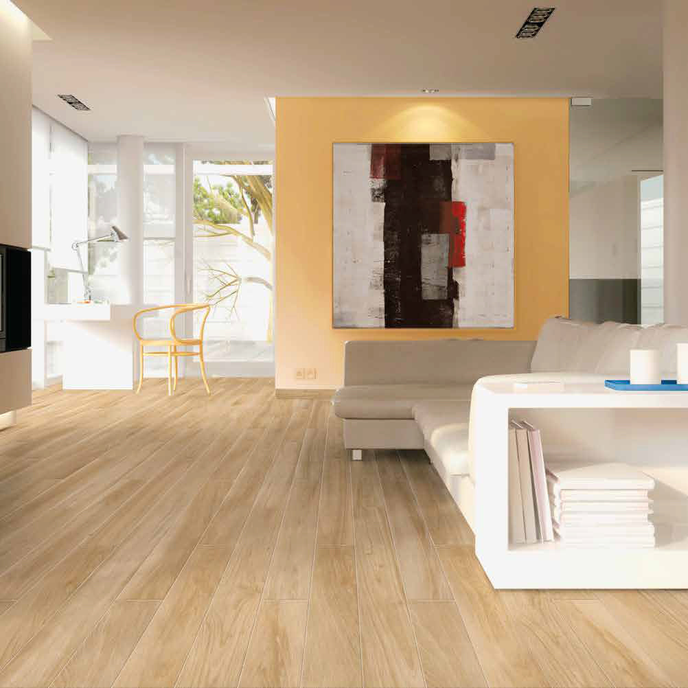 Italian Porcelain Wood Look Tile - Authentic Chalet Style for Floors & Walls - Perfect for Living Rooms, Kitchens, and Rustic Home Decor