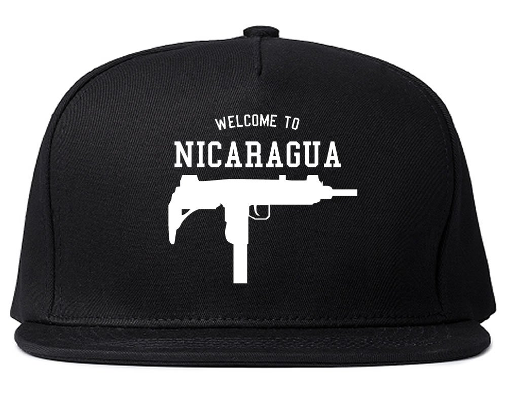 Kings of NY Welcome to Nicaragua Uzi Machine Guns Country Snapback Hat - Hip Hop Streetwear Cap for Men & Women - Perfect for Concerts, Parties & Urban Fashion