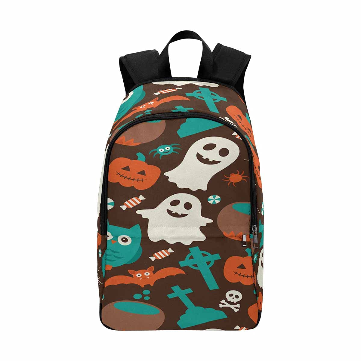 **Waterproof Halloween Leaves & Spiders Print Backpack for Women & Men - Durable Travel & Work Laptop Backpack for Commuting, School, Hiking & Outdoor Adventures**
