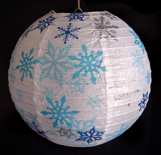 14 Inch Christmas Holiday Mix Paper Lantern String Lights - 21 FT Expandable LED Fairy Lights with White Cord for Indoor Outdoor Party Wedding Decor