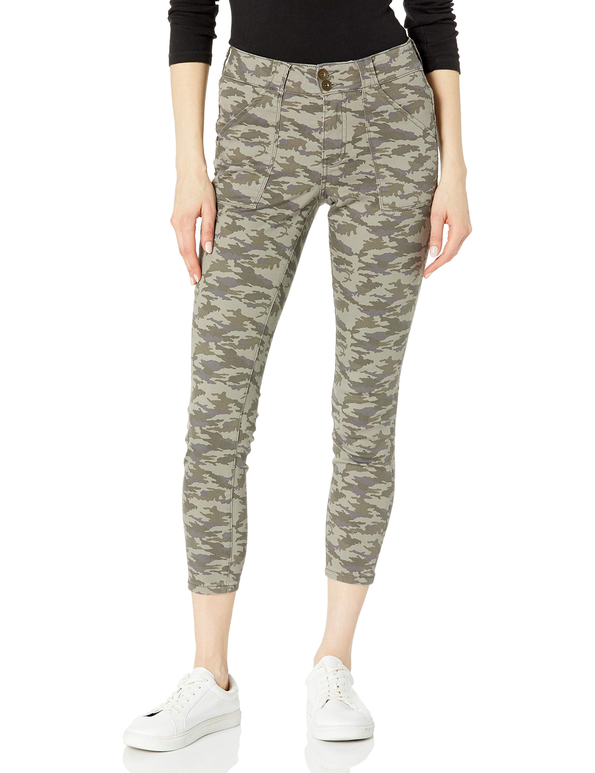 Jag Jeans Women's Margaret Camo Utility Ankle Pants - Stylish Cargo Pants for Casual Wear & Outdoor Adventures | Comfortable Stretch Fit for Everyday Fashion