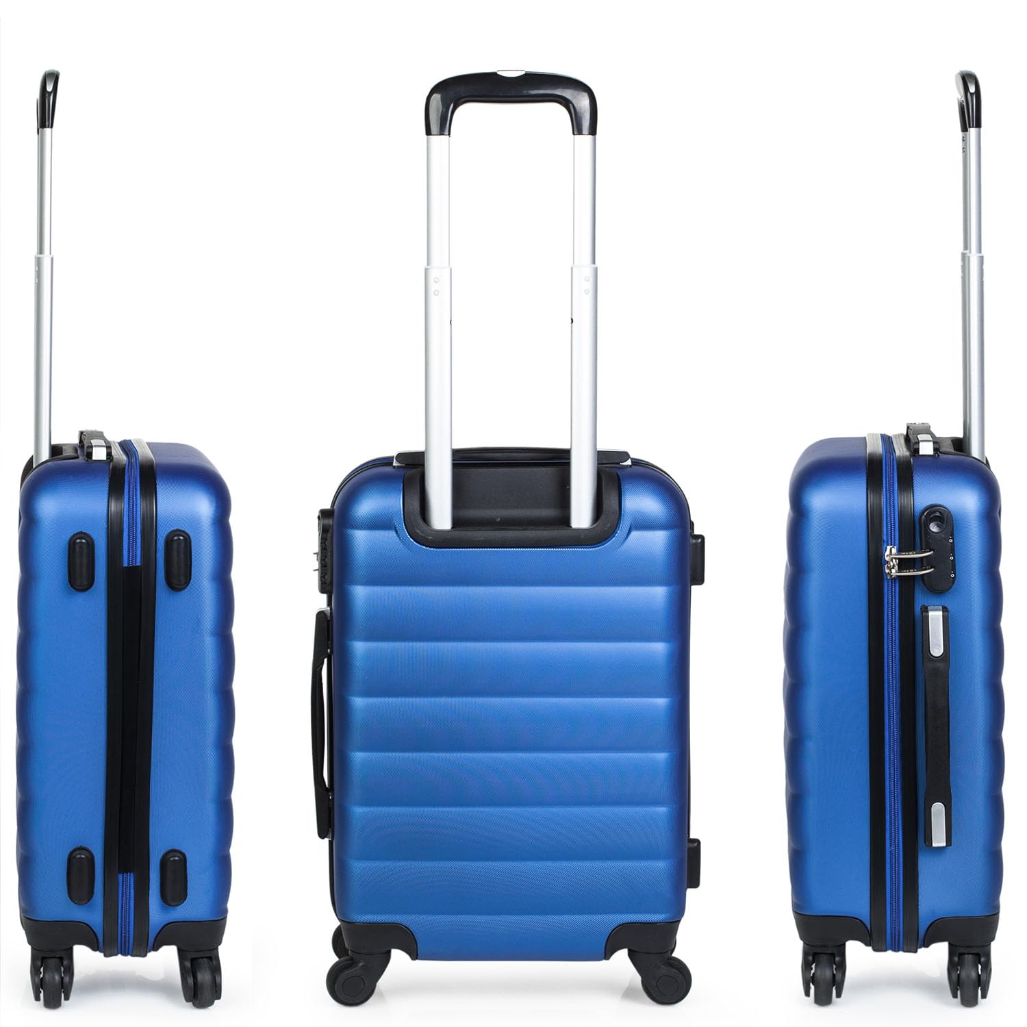 ITACA 55cm Blue Unisex Carry-On Luggage for Adults - Perfect for Air Travel, Business Trips & Weekend Getaways
