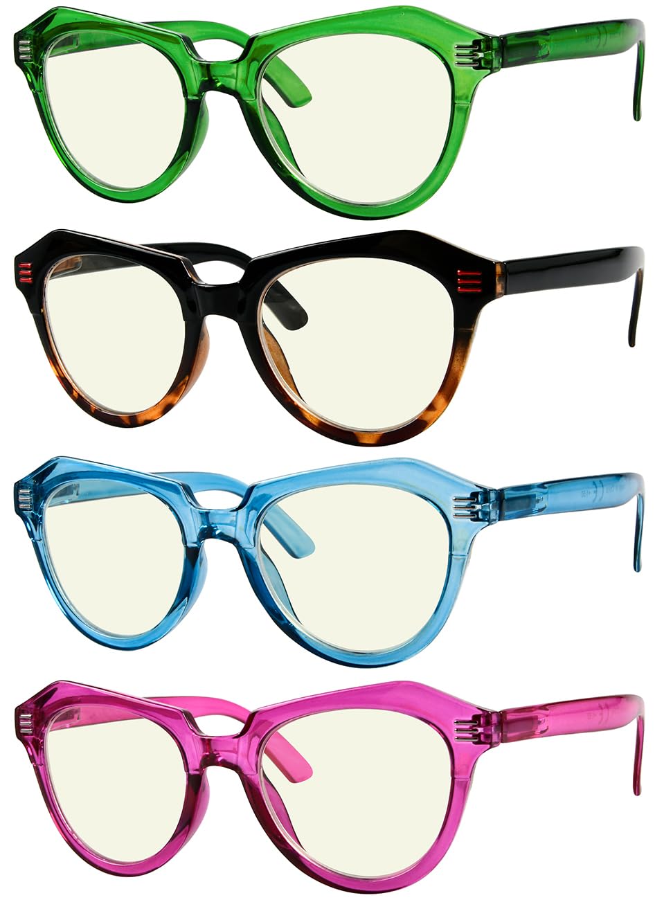 Blue Light Blocking Reading Glasses for Women & Men - Eyekepper Multipack Tinted Computer Eyeglasses | Reduce Eye Strain for Work, Gaming & Screen Time
