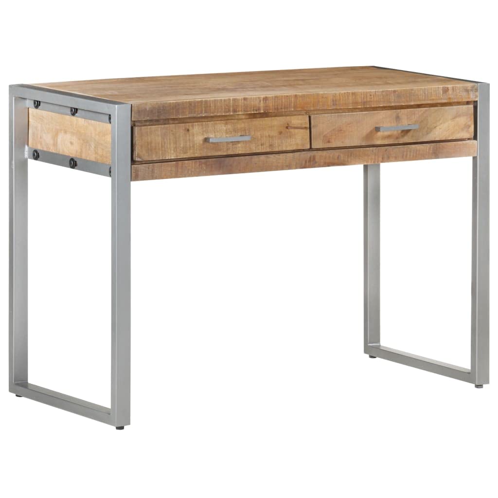 Industrial Style Home Office Desk with 2 Drawers - 42.5