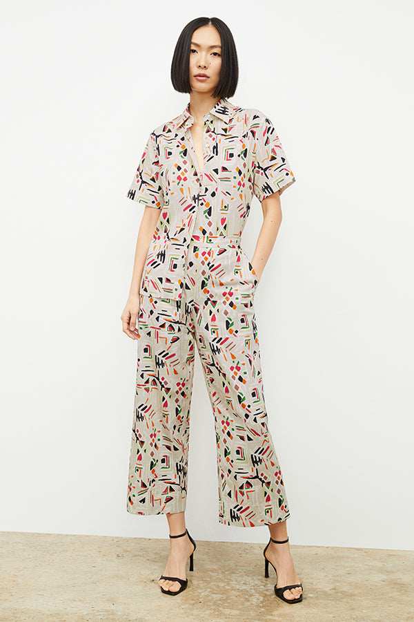 Madelyn Pants - Breathable Cotton with Rhythm Print - Perfect for Casual Wear, Summer Outfits, and Relaxing at Home