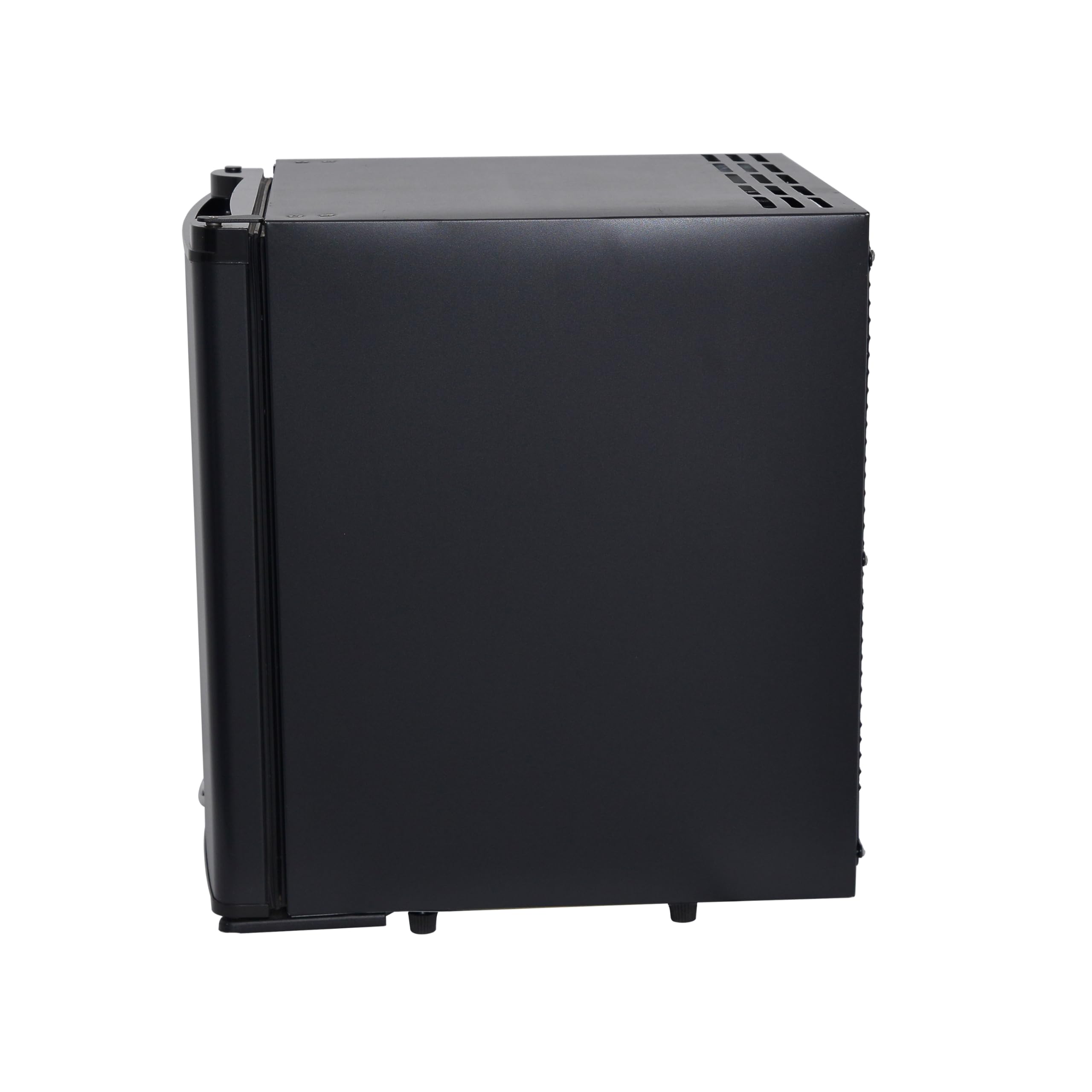 15 Inch Built-In Under Counter Wine Cooler - 33 Bottle Capacity, Stainless Steel & Black Glass Door Wine Fridge for Home Bar - Quiet Operation with LED Lighting - Perfect for Kitchen, Basement, or Entertainment Room Storage