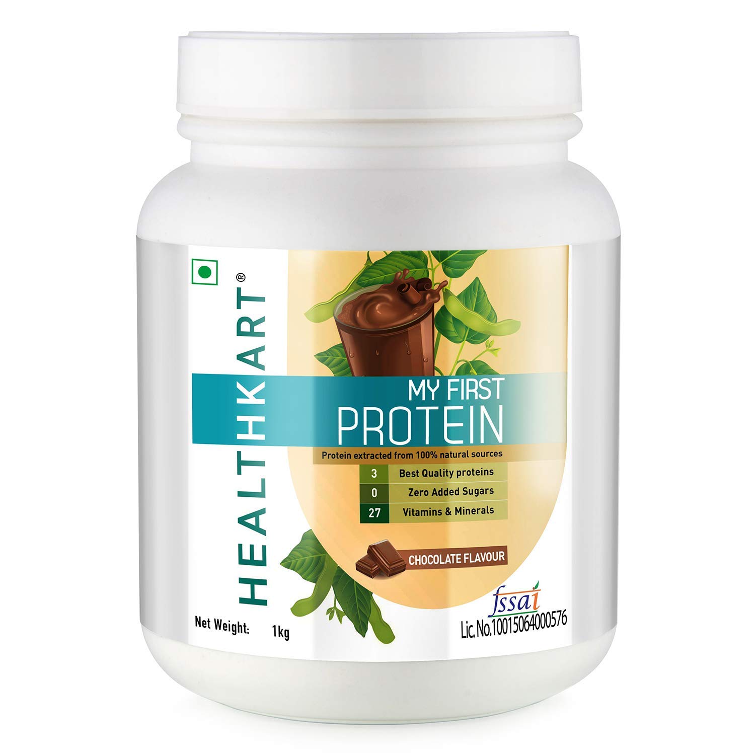 BAVI HealthKart My First Protein Powder for Beginners - Whey & Casein Blend for Muscle Growth & Recovery - Perfect for Post-Workout, Breakfast & Healthy Snacking