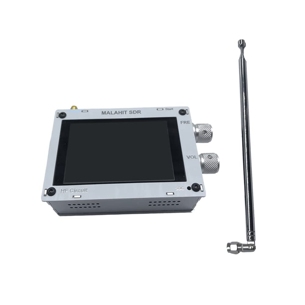 Doumneou 50K-250MHz 400M-2GHz SDR Pro Malachite Receiver - All-Band Aviation Radio with Expansion Board (White) | Ideal for Ham Radio, Aircraft Monitoring & Signal Analysis