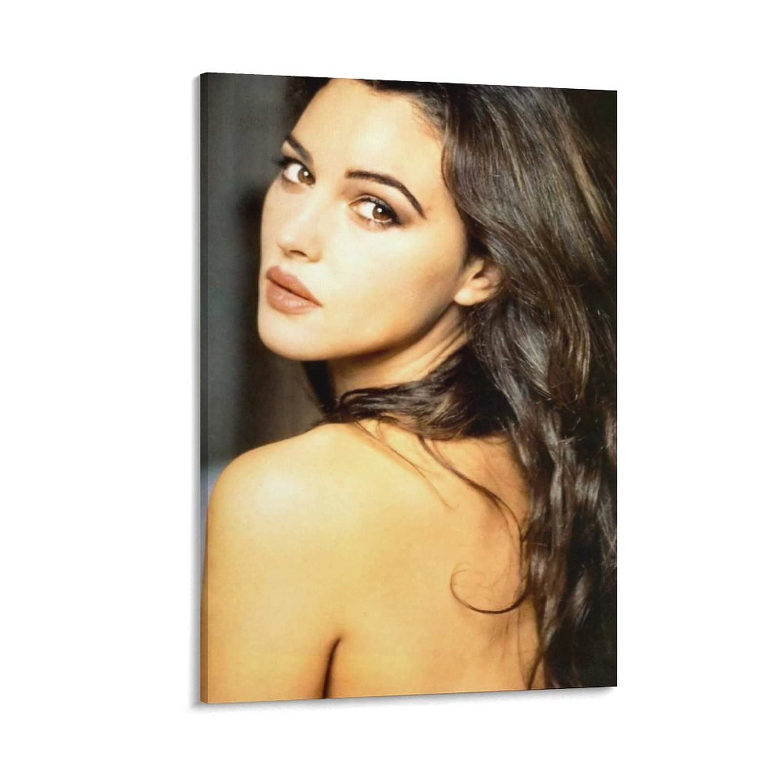 Monica Bellucci Wall Art Poster - Premium Canvas Painting for Home & Office Decor - 24x36 Inch (60x90cm) Framed/Unframed - Perfect for Living Room, Bedroom & Studio Wall Decoration - Gift for Movie & Art Lovers