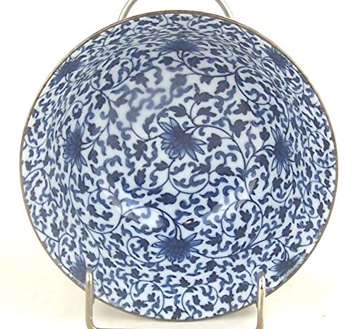 Japanese Sometstuke Fine China Bowls - Set of 2 Blue Floral Chintz Rice Cereal Pasta Soup Noodles Bowls - Perfect for Asian Cuisine, Home Dining & Gift Giving