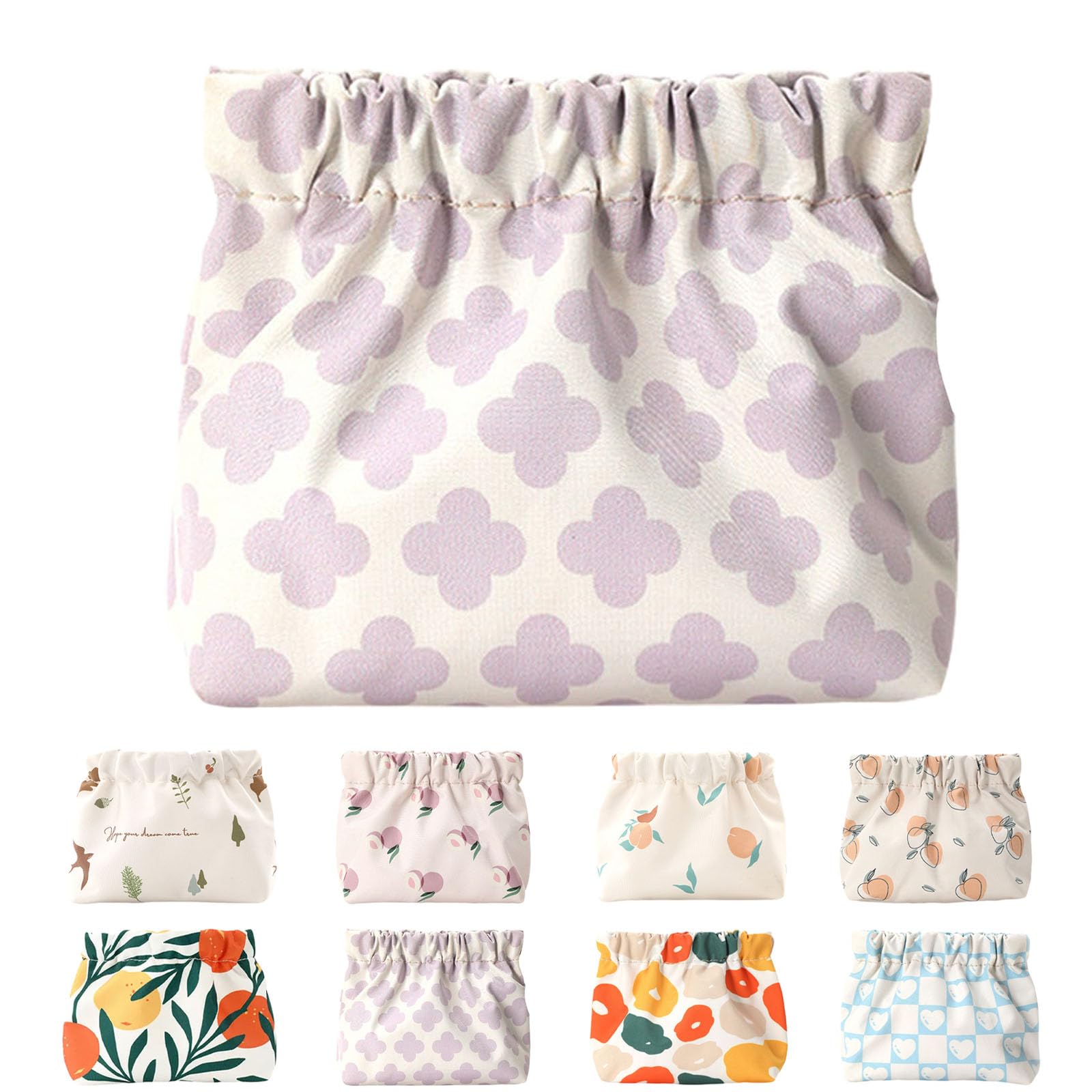 Portable Mini Storage Bag for Purse - No Zipper Self-Closing Purse Organizer - Perfect for Cosmetics, Jewelry & Small Essentials - Travel, Work & Everyday Use