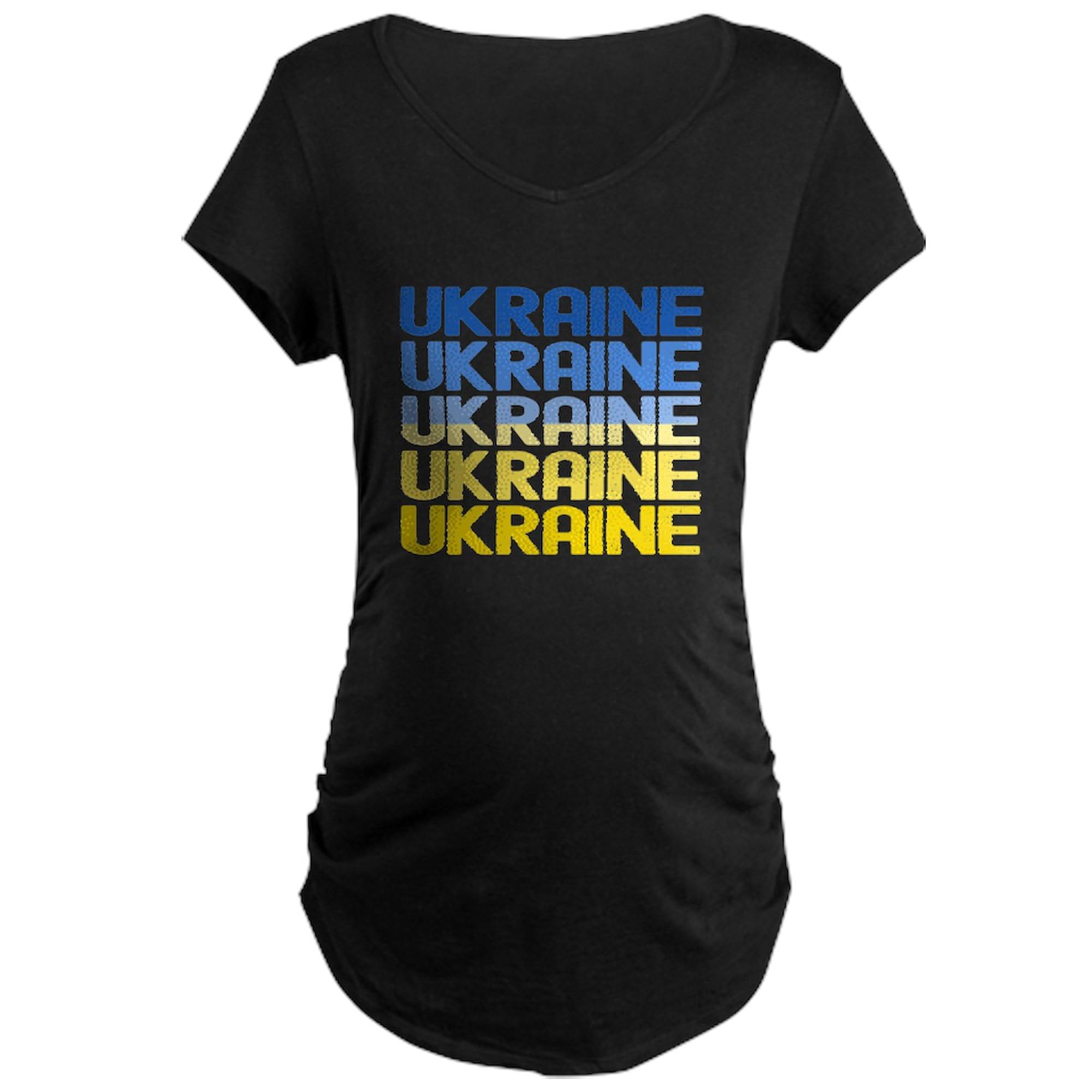 Ukraine Maternity T-Shirt for Women - Stretchy Ruched Side Pregnancy Tee for Comfort & Style | Perfect for Maternity Photos, Baby Showers & Everyday Wear