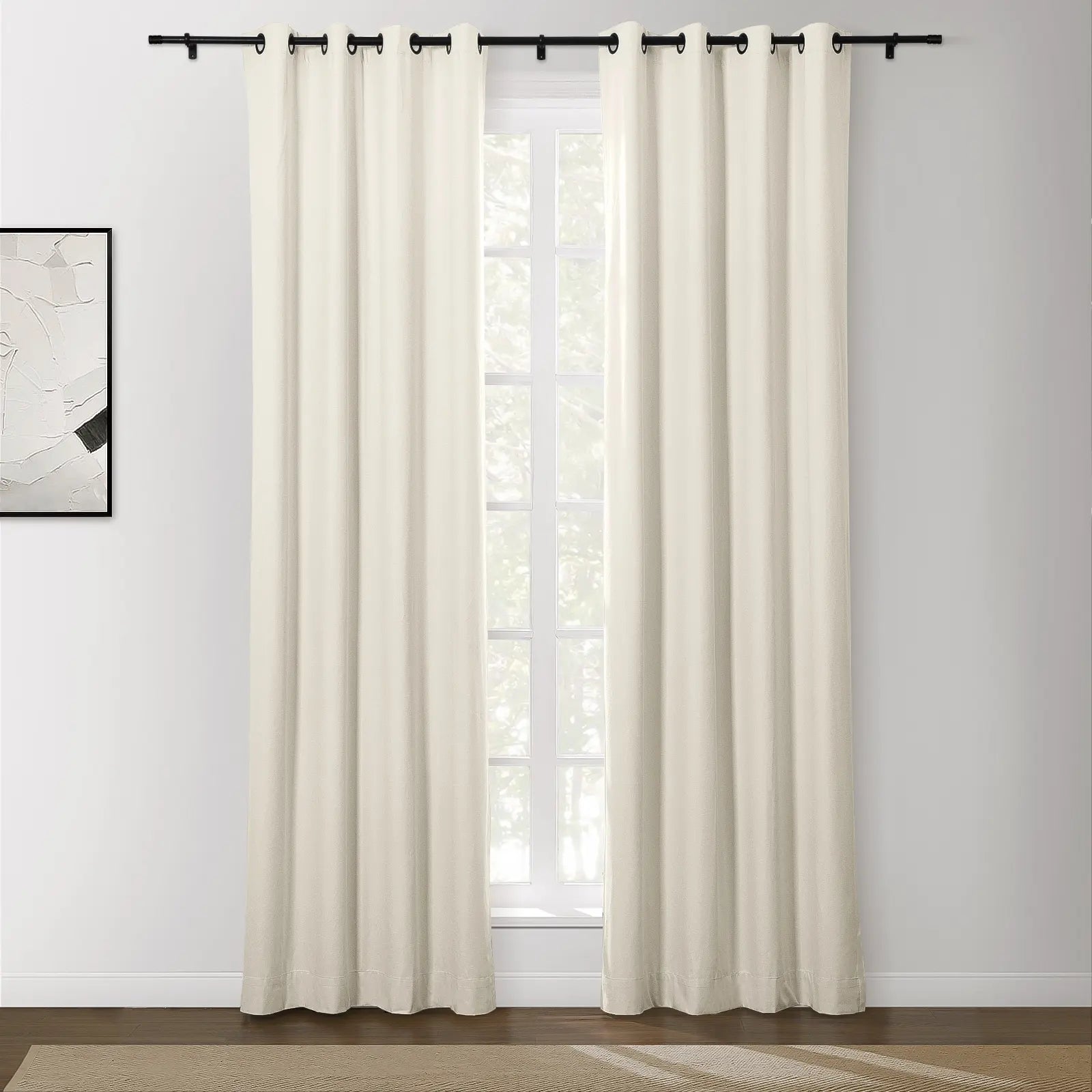 Lila 100% Blackout Curtains with Grommet Top - Light Blocking Window Drapes for Bedroom, Nursery & Home Theater