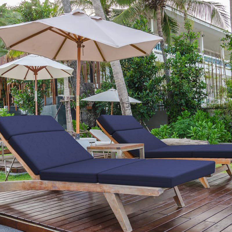 4-Piece Waterproof Outdoor Chaise Lounge Cushions Set (72