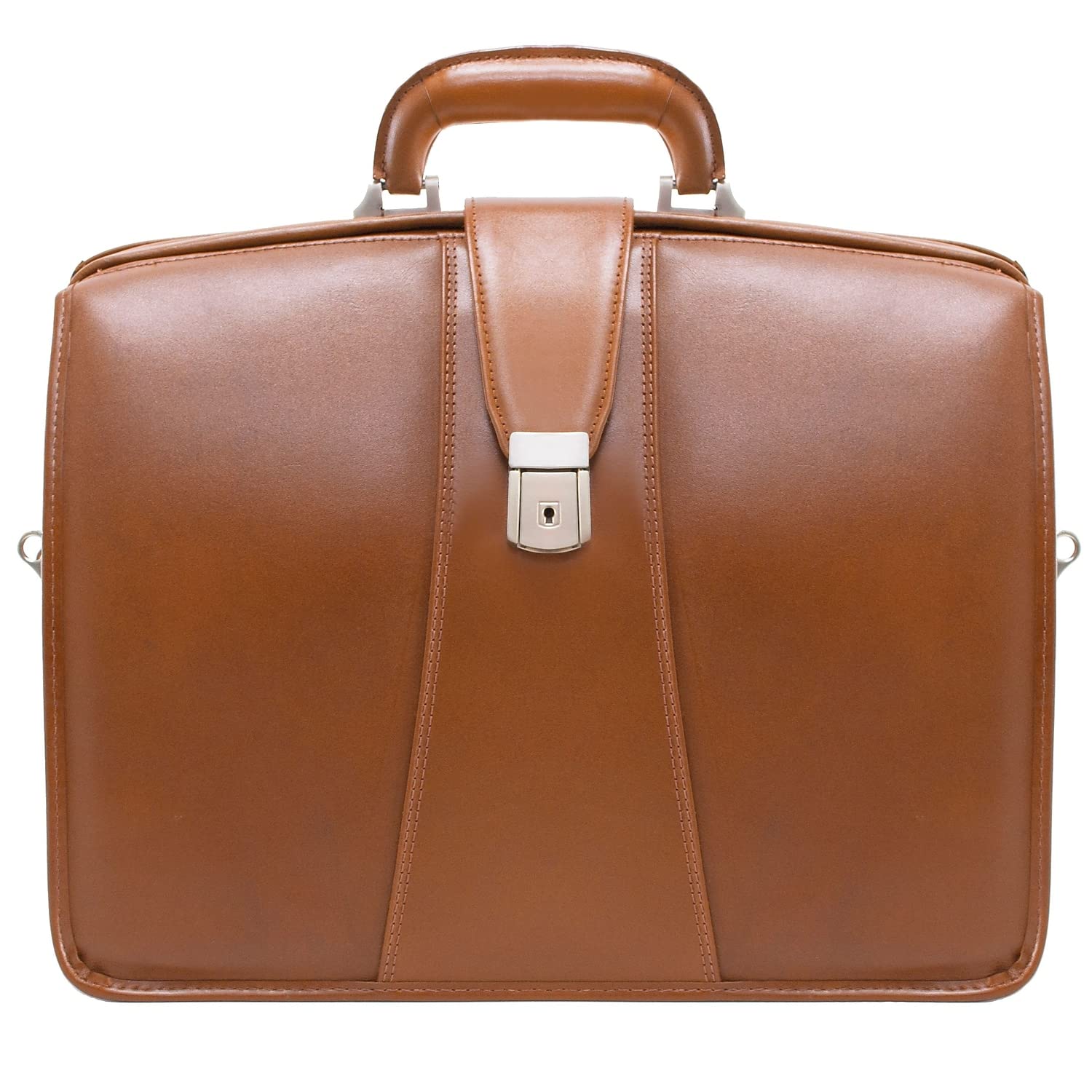 Harrison 15.6 Inch Genuine Leather Laptop Briefcase for Business Professionals - Stylish Work Bag for Office, Travel & Commuting