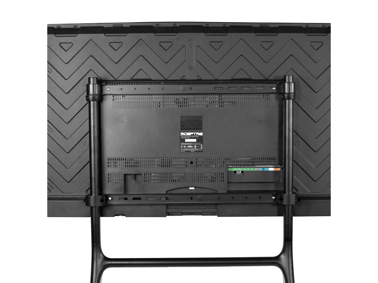 VIVO Adjustable TV Stand Easel for 49-70 Inch LED LCD Screens, Heavy Duty 4-Leg Design Holds Up to 88 lbs - Black/Wood Finish (Model STAND TV70A) - Perfect for Living Rooms, Home Theaters & Office Spaces