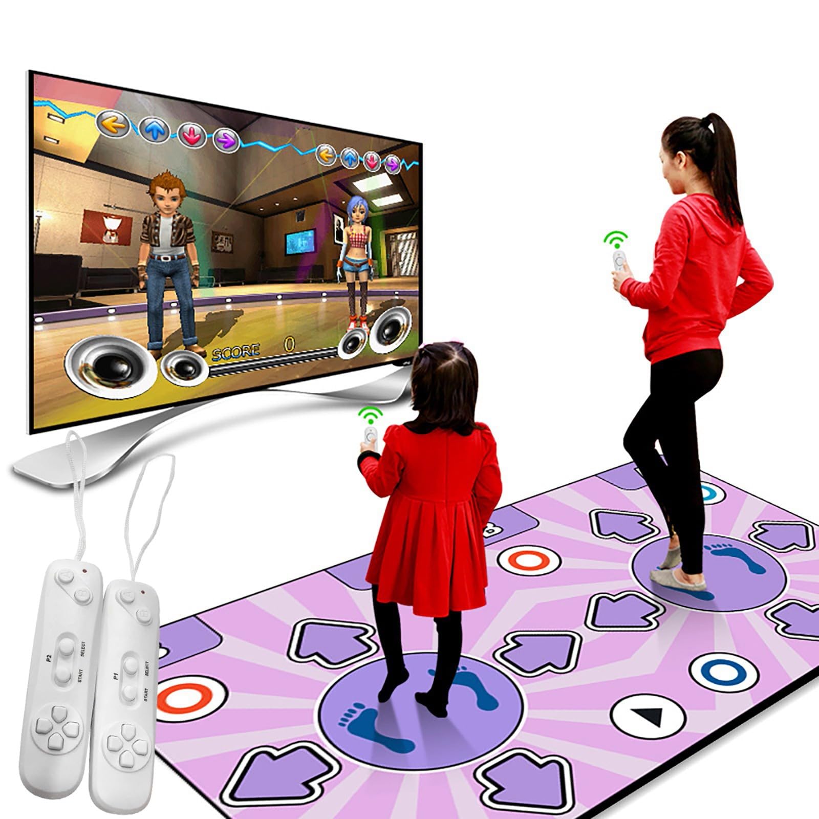 FUJIUM Interactive Dance Mat for Kids & Adults - Non-Slip Dance Pad with Multiple Modes, Perfect for TV Games, Fitness, and Family Fun - Ideal Christmas/Birthday Gift for All Ages