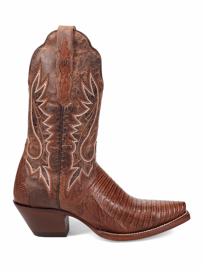 Dan Post DP5102 Women's CELINE Lizard Western Boots in Chocolate Brown - Perfect for Country Rides, Rodeos & Western Fashion