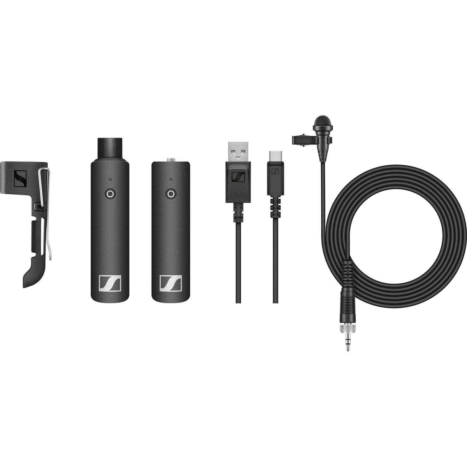 **Sennheiser XSW-D Wireless Lavalier Microphone Set with RAVPower Luster 6700mAh Portable Charger & 10-Pack Fastener Straps – Perfect for Vlogging, Interviews, Live Streaming, and Professional Audio Recording**