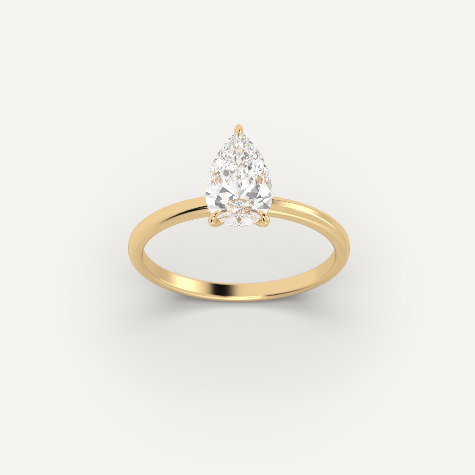 2 Carat Pear Cut Diamond Engagement Ring for Women - Elegant Solitaire Wedding Band, Perfect for Proposals, Anniversaries & Special Occasions