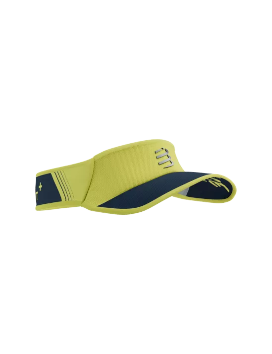 Compressport Unisex Ultralight Visor - Dress Blues/Green Sheen | Running, Cycling & Outdoor Sports Sun Protection