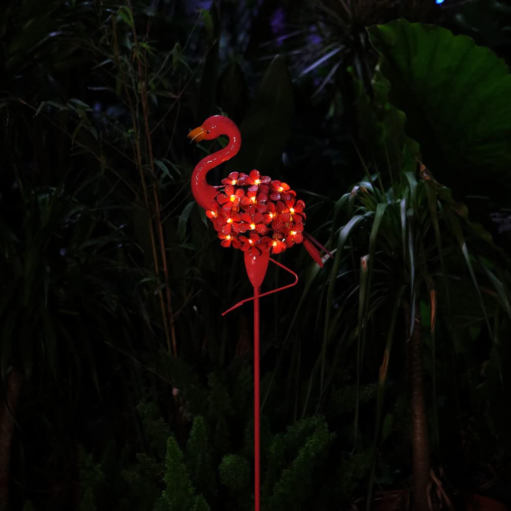 Uonlytech Solar Flamingo Garden Light - 1pc Waterproof Solar-Powered LED Yard Lamp for Outdoor Landscape, Lawn, Courtyard & Pathway Decoration | Perfect for Patio, Backyard, Poolside & Garden Decor
