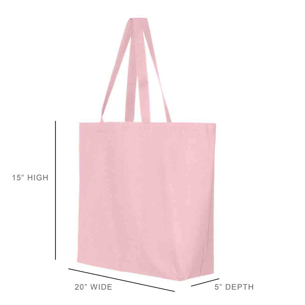Stylish Pink Canvas Tote Bag with Black Bow - Large Women's College Sorority Bag - Perfect for School, Beach & Sisterhood Events