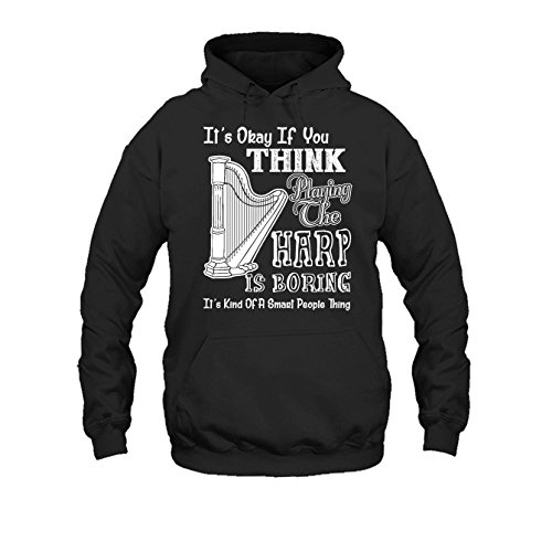 Funny Harp Joke T-Shirt - Cool Adult Long Sleeve Graphic Tee for Music Lovers | Perfect for Concerts, Gifts & Casual Wear