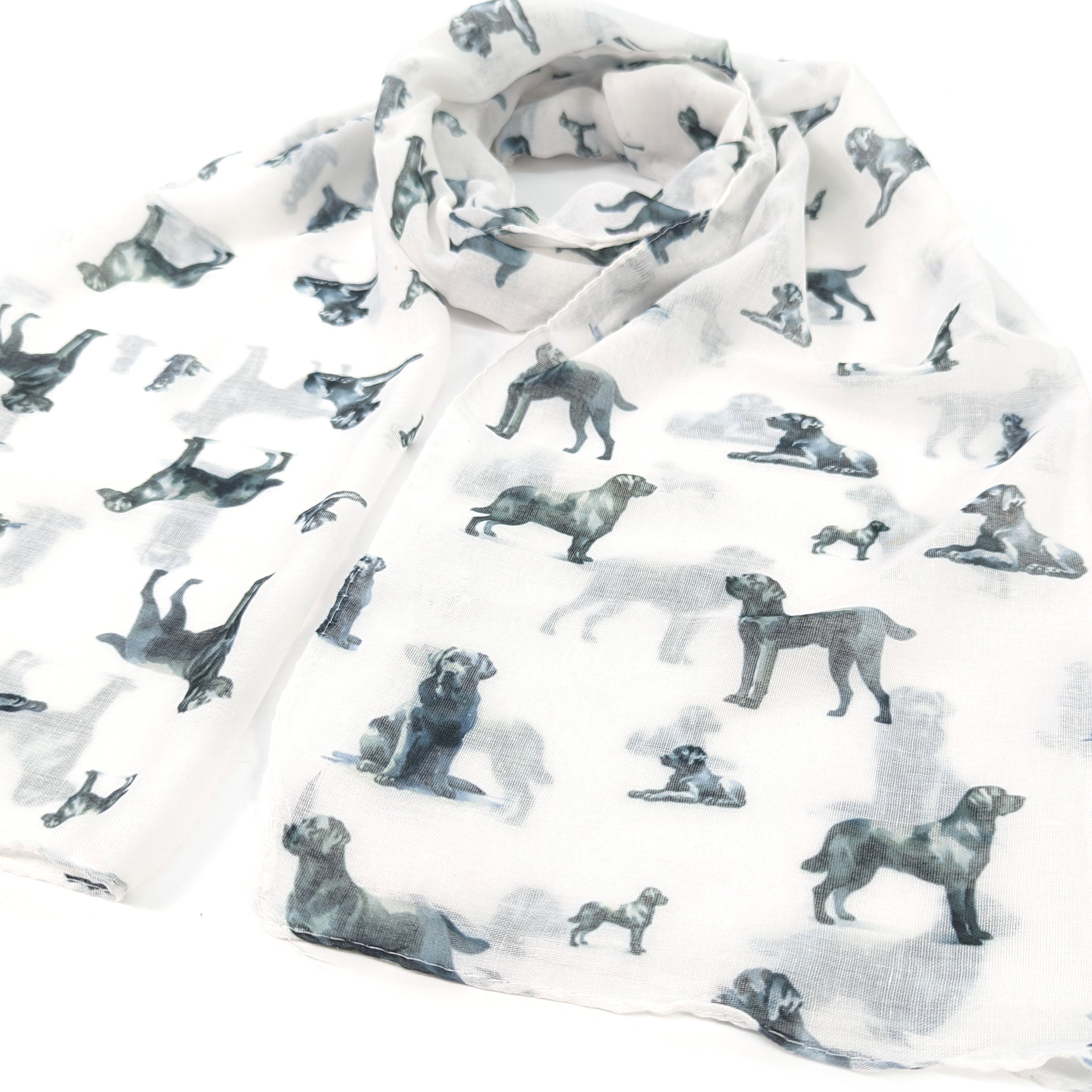 Dapper Dog Scarf - White (50x180cm) | Stylish Pet Fashion Accessory for Small & Medium Dogs | Perfect for Winter Walks, Photo Shoots & Special Occasions