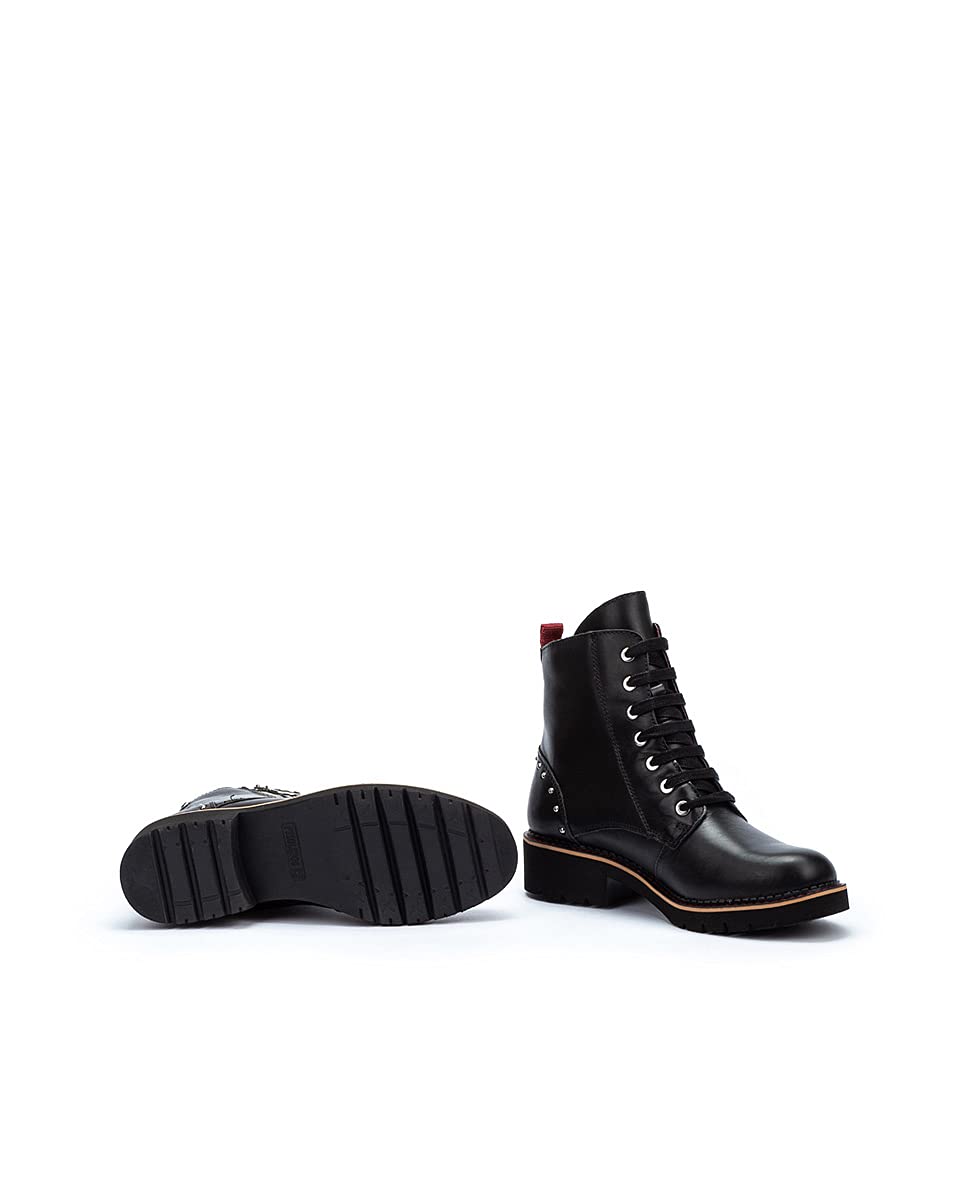 PIKOLINOS Women's Leather Flat Ankle Boots - Comfortable Casual Shoes for Walking, Work & Everyday Wear