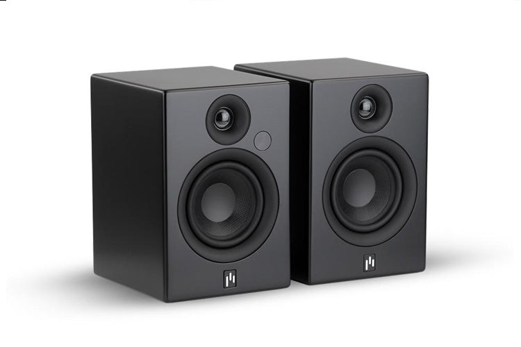 Aperion Allaire Wireless Bluetooth Bookshelf Speakers Pair - Matte Black - Premium Sound for Home Theater, Gaming & Music Listening