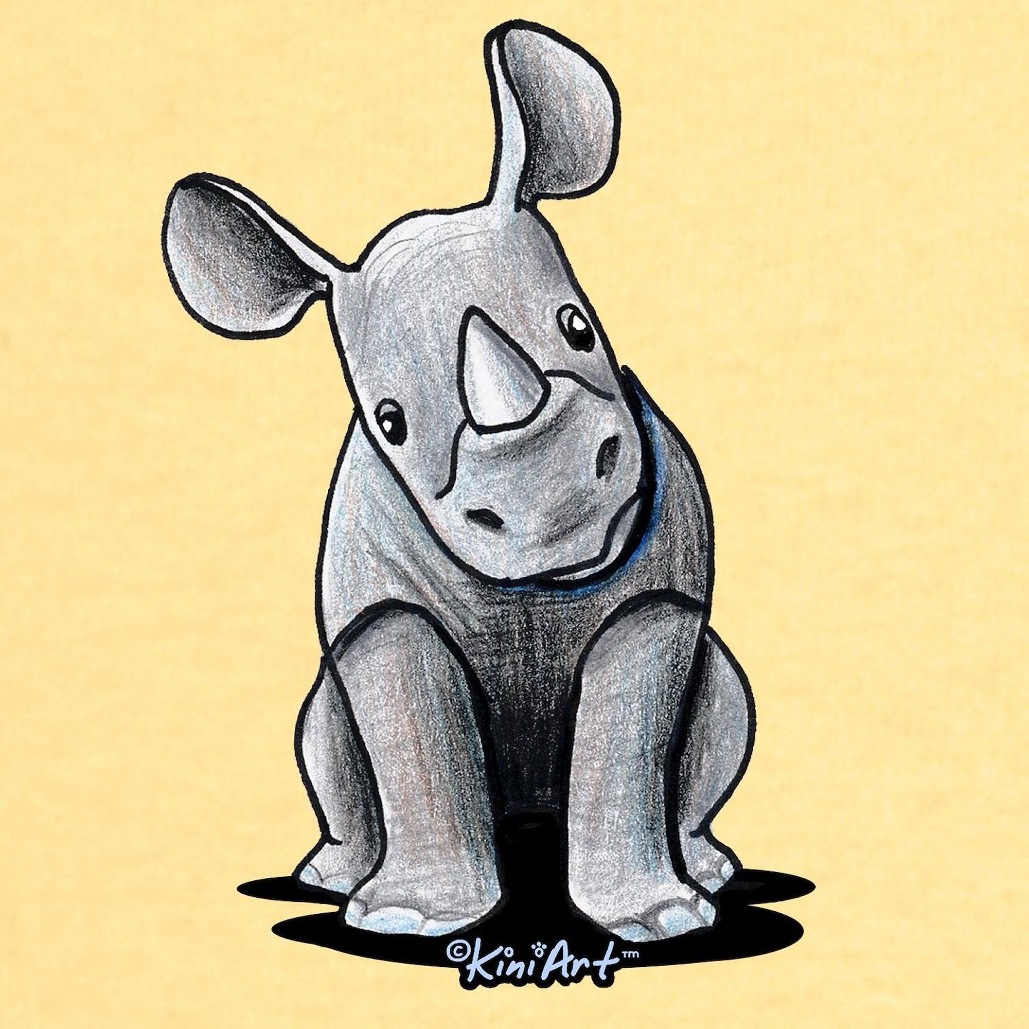 Cute Rhino Toddler T-Shirt - 100% Cotton Graphic Tee for Boys & Girls | Perfect for Playdates, Birthday Parties & Casual Outfits