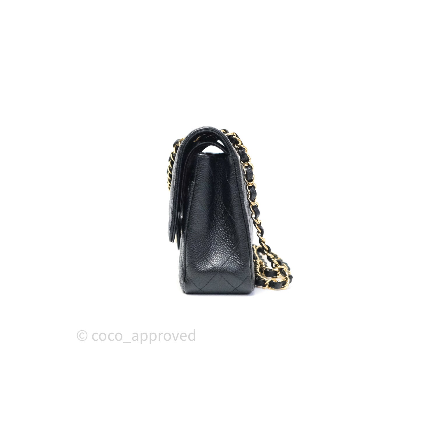 Chanel Classic Medium Double Flap Bag Black Caviar Leather with Gold Hardware - Luxury Handbag for Women, Perfect for Work, Evening Events & Special Occasions