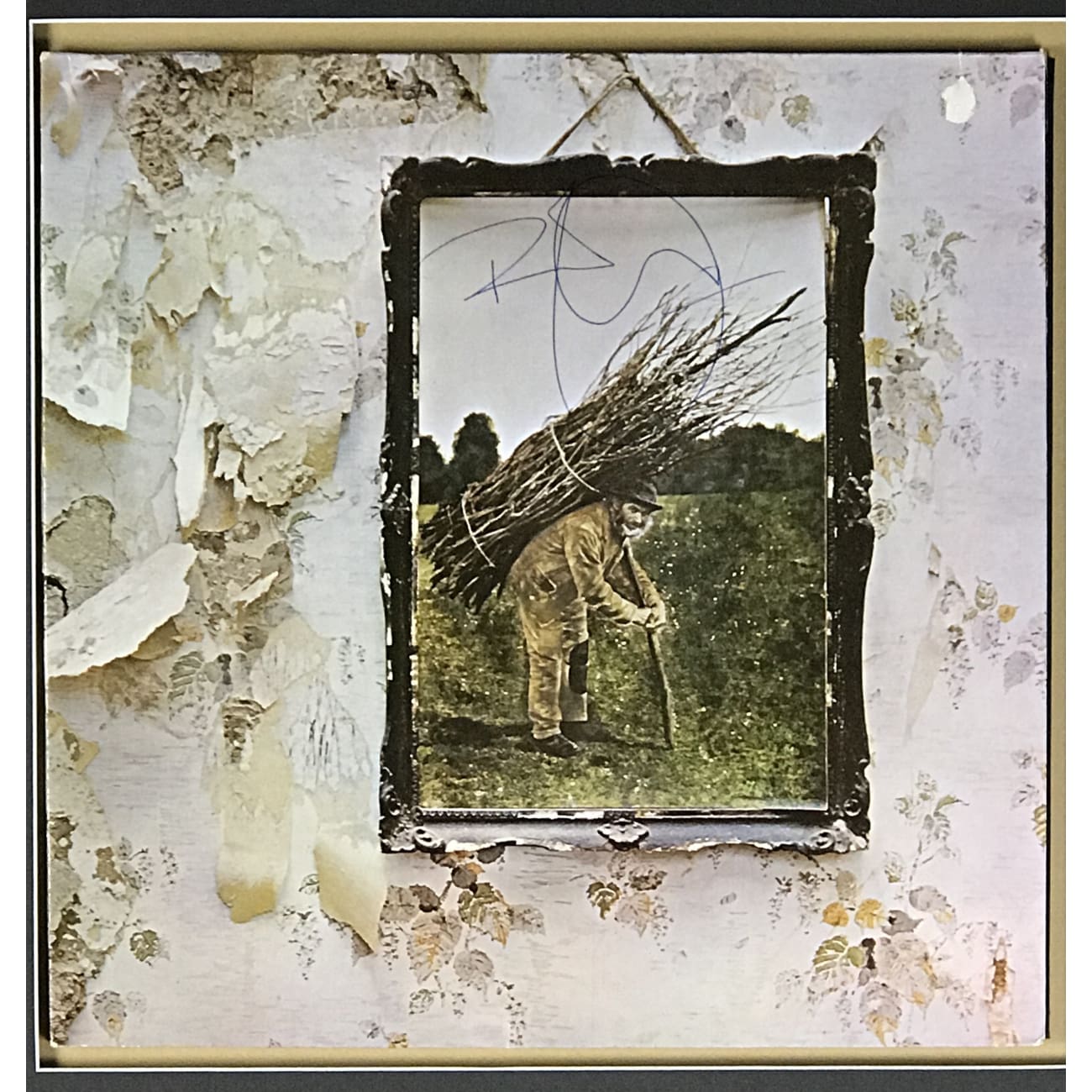 Authentic Led Zeppelin IV Album Signed by Robert Plant with Epperson COA - Rare Collectible Vinyl Record for Music Memorabilia & Rock Fans
