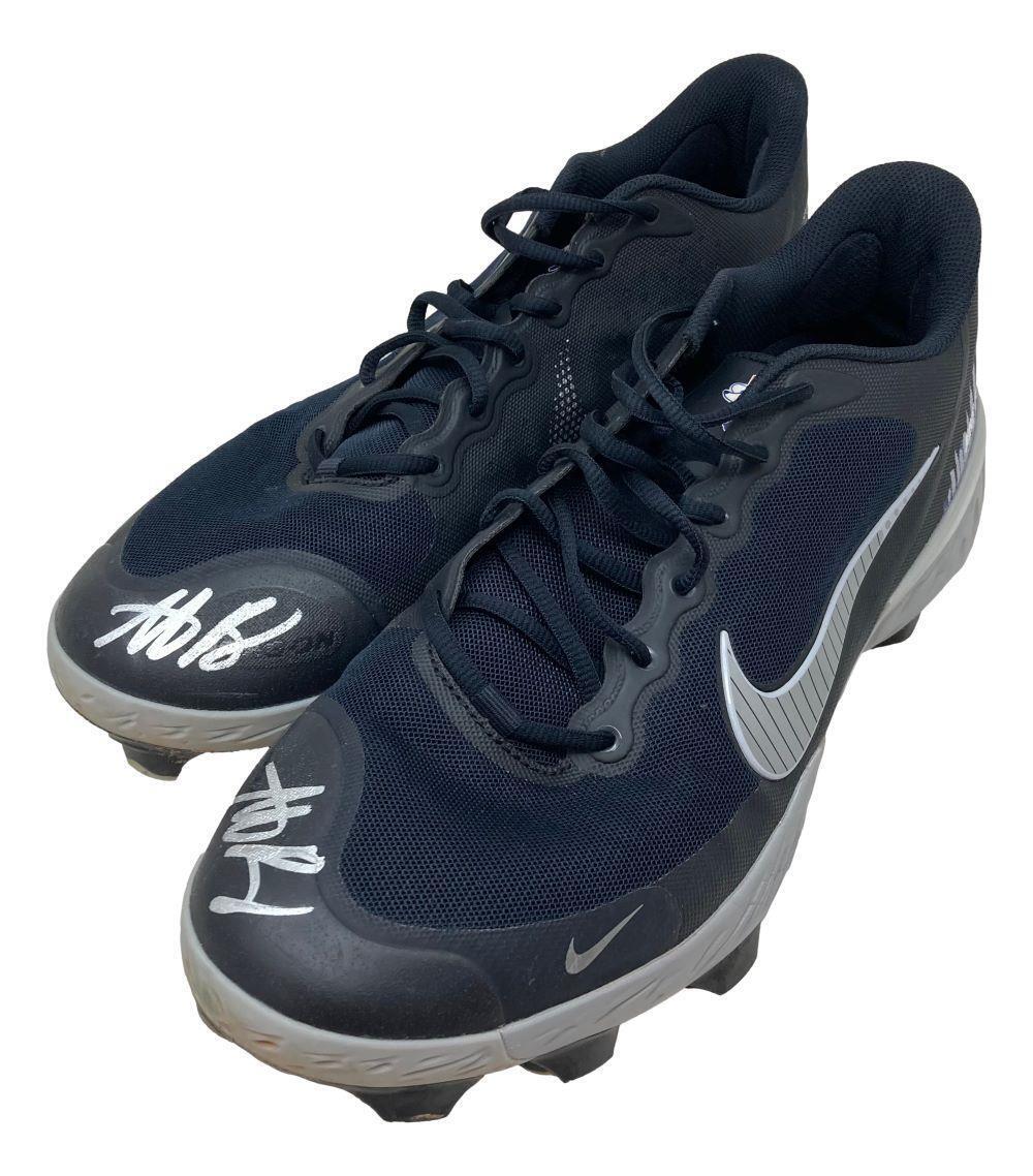 Anthony Rizzo Autographed 2023 Game Used Yankees Nike Cleats - Dual Signed Baseball Cleats for Collectors & Fans - Perfect for Memorabilia Displays & Yankees Fan Gifts