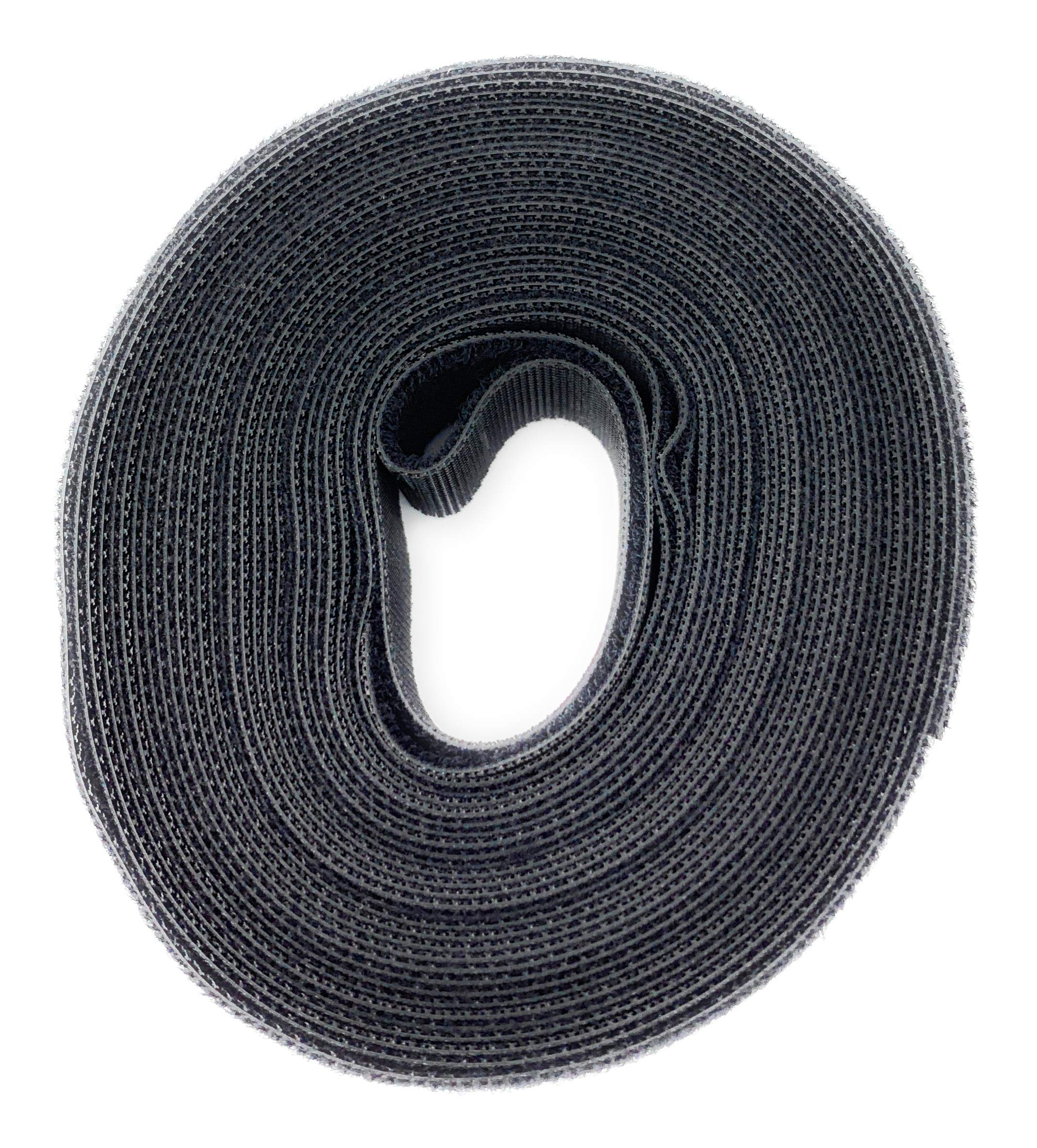 Hook & Loop Fastening Tape 50ft - Heavy Duty Self Adhesive Cable Tie Wrap for Organizing Wires, Cords & Tools - Perfect for Home, Office and Workshop Organization