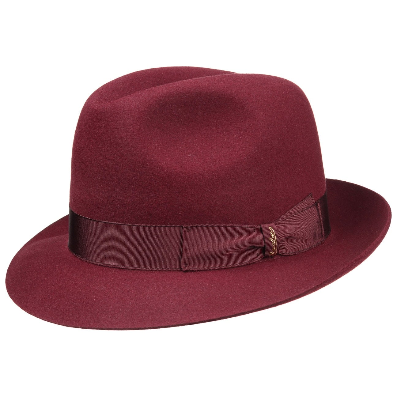 Borsalino Georgio Fur Felt Hat for Men - Classic Winter Fedora with Wide Brim - Perfect for Outdoor Events, Weddings & Cold Weather Fashion