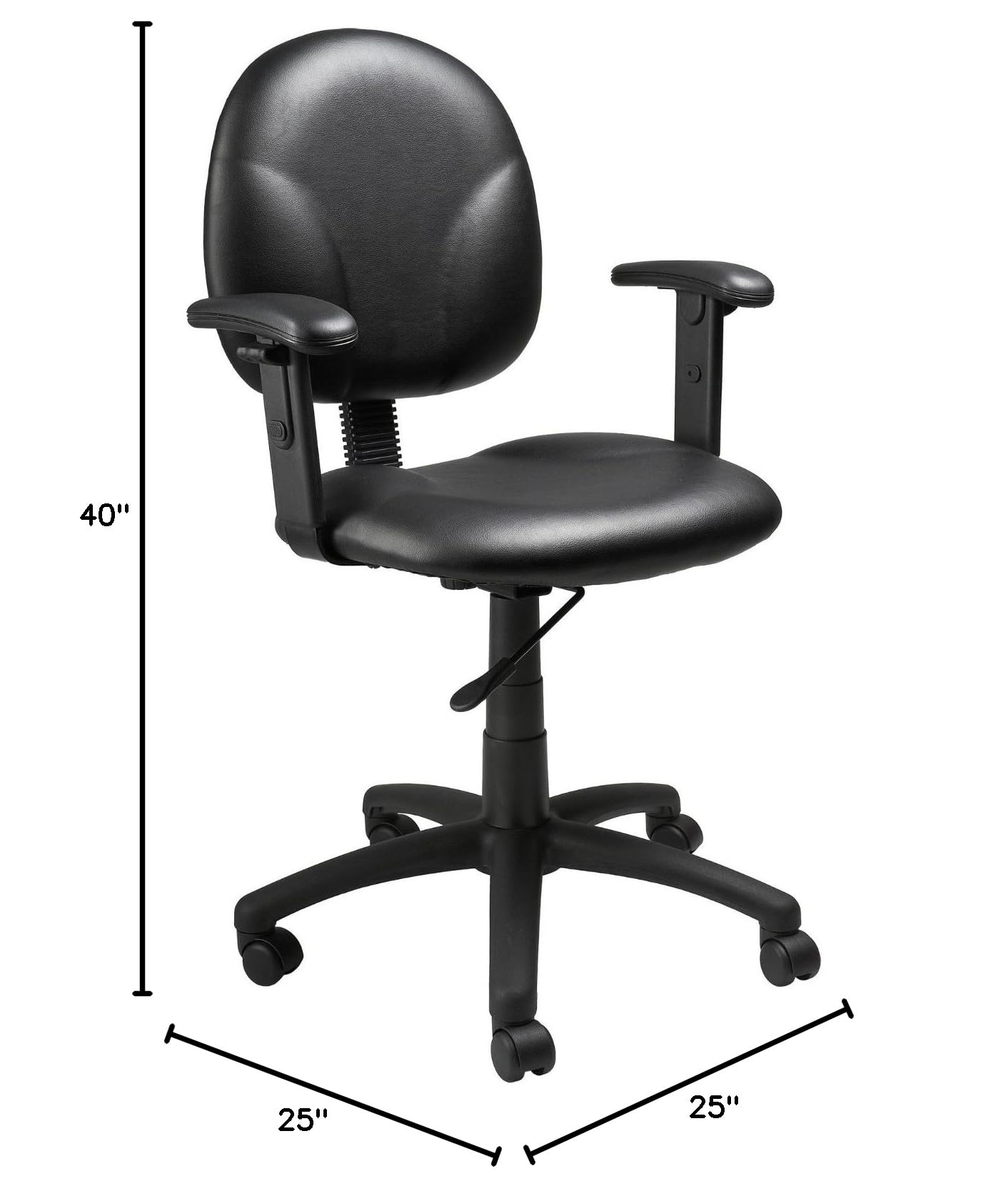 Premium Black Diamond Task Chair with Adjustable Arms - Ergonomic Office Chair for Home & Business Workspaces - Comfortable Computer Desk Chair for Long Hours of Work or Gaming
